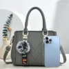 Fashionable large capacity embroidered crossbody bag for women