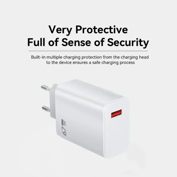 67W USB Fast Charger for Xiaomi