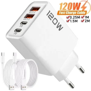 120W 4 Port USB Type C Charger Fast Charging