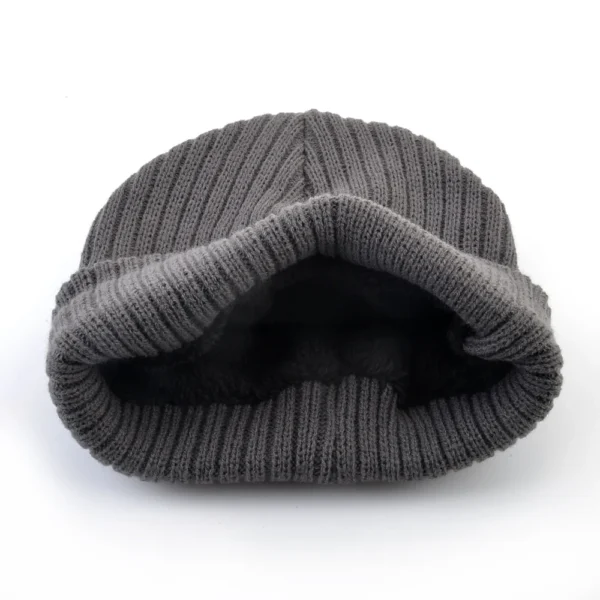 H9d1b27e3d55d4bb08046adb8bbba667ea.webp Winter Hats For Men Knitted Wool Solid Color Beanie Hat.