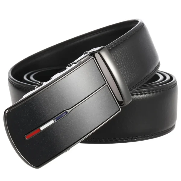 Men's Leather Belts Fashion Automatic Buckle Cowskin.