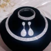 Luxury Round Rhinestone Necklace Set for Women