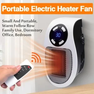S3a8c13aab56e4f6aac3c2b8673a66f10B.webp Plug In Electric Heater 500W Portable Room Heater Remote Control