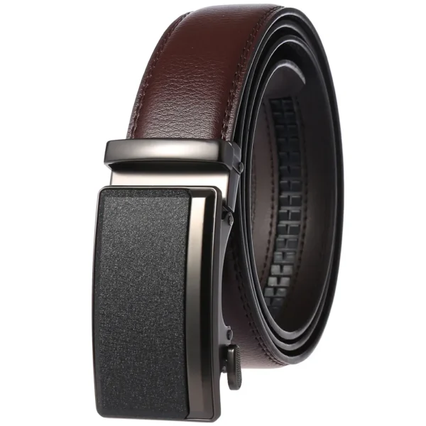 Men's Leather Belts Fashion Automatic Buckle Cowskin.