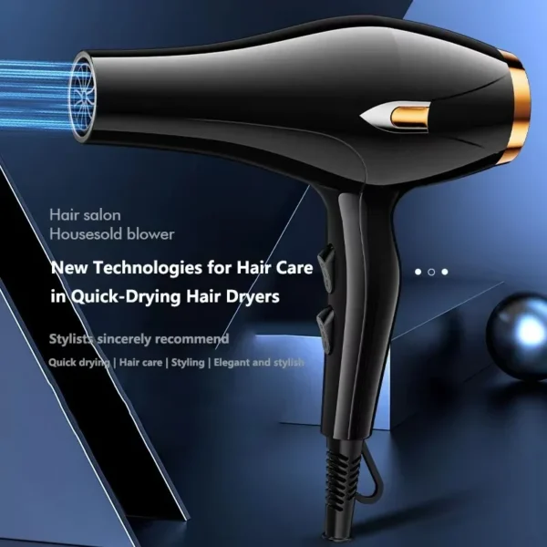 S82ceb15fc06e47f48ccd0a4f37c9c2411.webp New Quick-drying Hair Dryer 1200W Constant Temperature