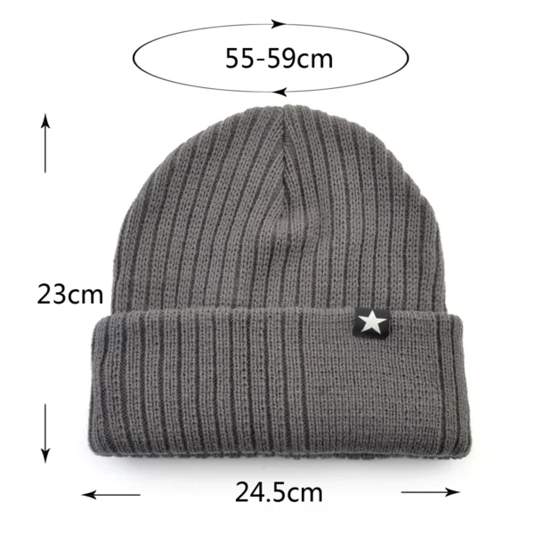 Scb14428c4207400bbf8be41fff559535z.webp Winter Hats For Men Knitted Wool Solid Color Beanie Hat.