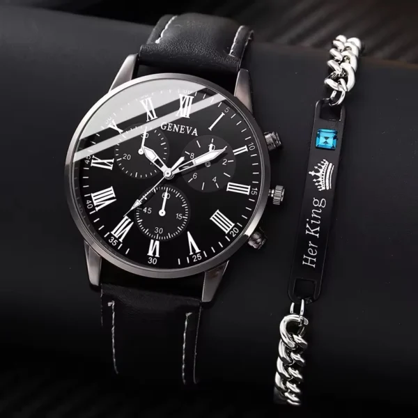 Sea558d74cc374b4ebbffa0f71d51dcb3G.webp 2PCS Men's Quartz Watch Set