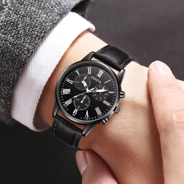 Sf8502ee019174941b07a28394e3b796b9.webp 2PCS Men's Quartz Watch Set