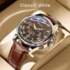 Luxury Brand Watch Mens Quartz Watches Leather Strap