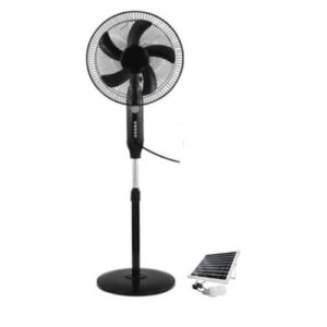 1 (1) Hc Rechargeable Standing Fan(C188) + Solar panel, bulb & screwdriver